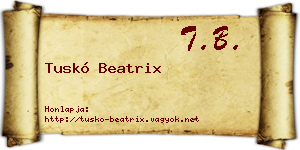 Tuskó Beatrix névjegykártya