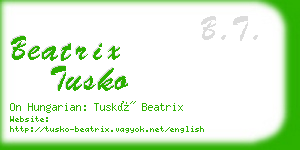 beatrix tusko business card